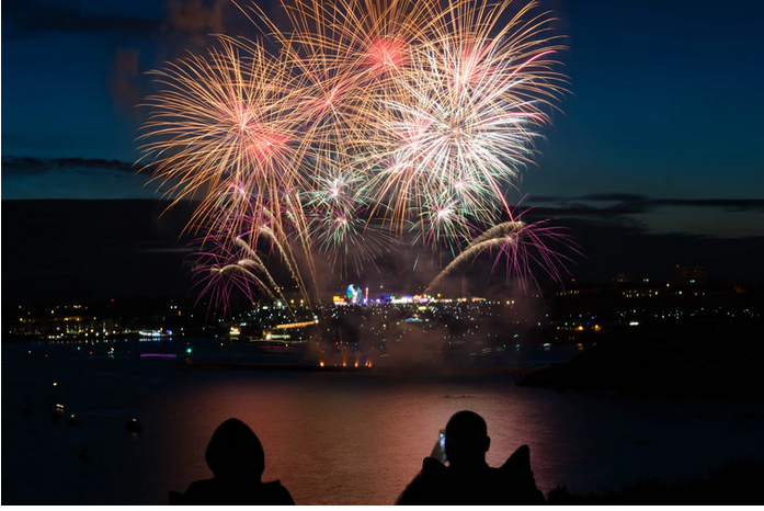 lighting fireworks